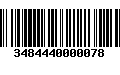 Código de Barras 3484440000078