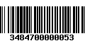 Código de Barras 3484700000053