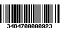 Código de Barras 3484700000923