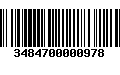 Código de Barras 3484700000978