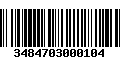 Código de Barras 3484703000104