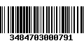 Código de Barras 3484703000791