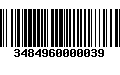 Código de Barras 3484960000039