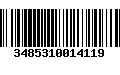 Código de Barras 3485310014119