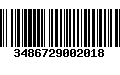 Código de Barras 3486729002018