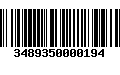 Código de Barras 3489350000194