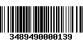 Código de Barras 3489490000139