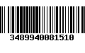 Código de Barras 3489940081510