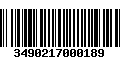 Código de Barras 3490217000189