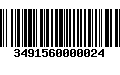 Código de Barras 3491560000024