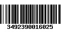 Código de Barras 3492390016025