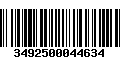 Código de Barras 3492500044634