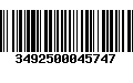 Código de Barras 3492500045747