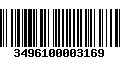 Código de Barras 3496100003169