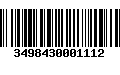 Código de Barras 3498430001112