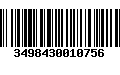 Código de Barras 3498430010756