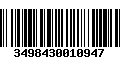 Código de Barras 3498430010947