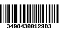 Código de Barras 3498430012903