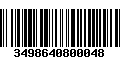 Código de Barras 3498640800048