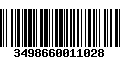 Código de Barras 3498660011028