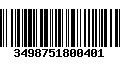 Código de Barras 3498751800401