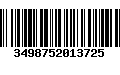 Código de Barras 3498752013725