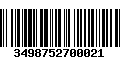 Código de Barras 3498752700021