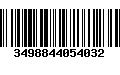 Código de Barras 3498844054032