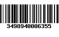 Código de Barras 3498940006355