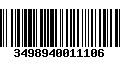 Código de Barras 3498940011106