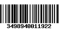 Código de Barras 3498940011922