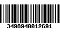 Código de Barras 3498940012691