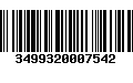 Código de Barras 3499320007542