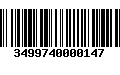 Código de Barras 3499740000147