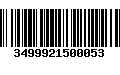 Código de Barras 3499921500053