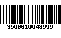 Código de Barras 3500610048999