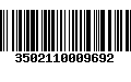 Código de Barras 3502110009692