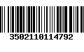 Código de Barras 3502110114792