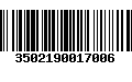 Código de Barras 3502190017006