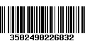 Código de Barras 3502490226832