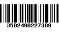 Código de Barras 3502490227389