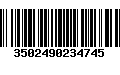 Código de Barras 3502490234745