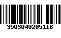 Código de Barras 3503040205116