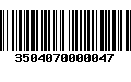 Código de Barras 3504070000047