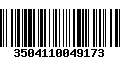 Código de Barras 3504110049173