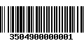 Código de Barras 3504900000001