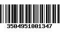 Código de Barras 3504951001347