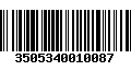 Código de Barras 3505340010087