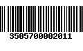 Código de Barras 3505700002011