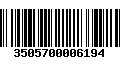 Código de Barras 3505700006194